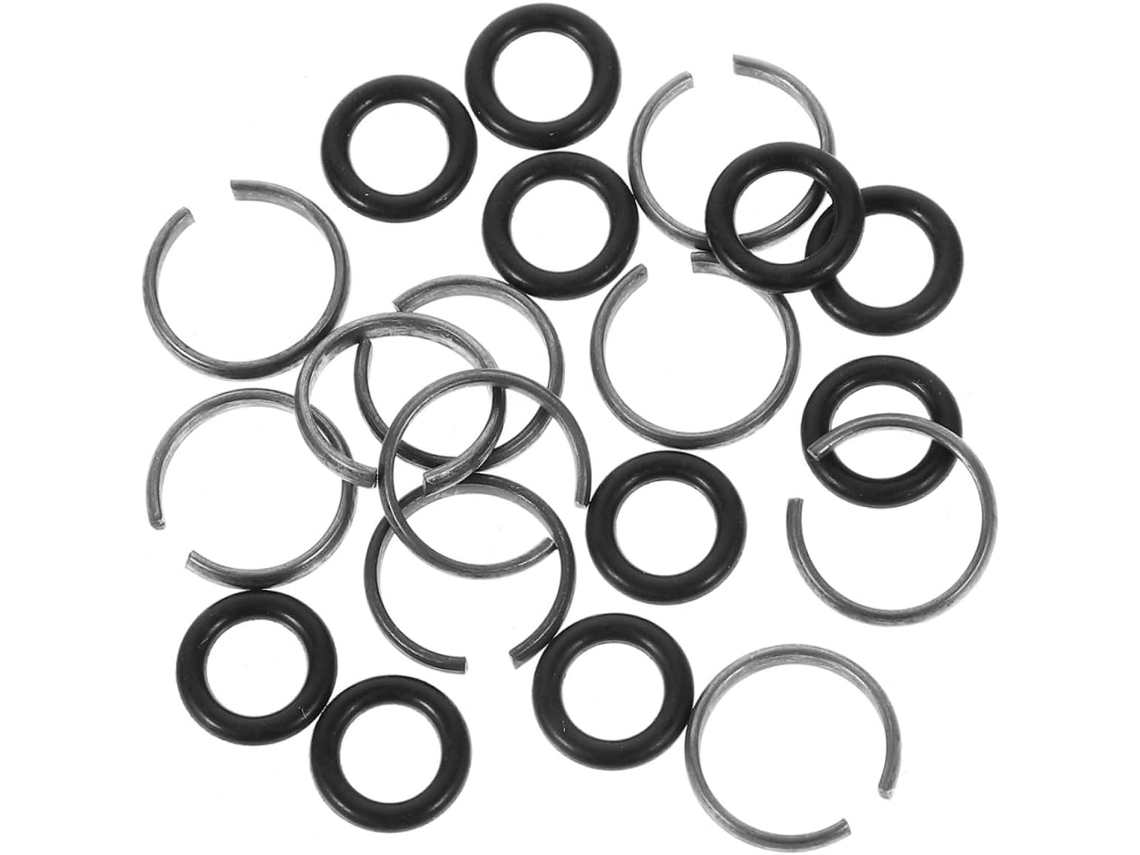 Conjunto De 9 Anéis De Retenção Para Chave Elétrica Com Mola, Em Borracha Preta. Gokoco