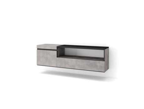 Móvel de Tv 150X45X35cm para Televisores Até 65 Suspensos Cimento SKRAUT HOME
