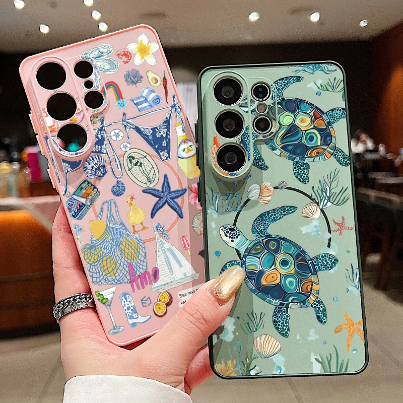 Capa Magnética Para Celular Samsung Galaxy A35 Com Estampa De Água-viva (rosa)