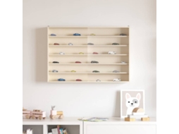 Vidaxl Gabinete Expositivo De Parede Com Porta Bege 80 X 8,5 X 54 Cm