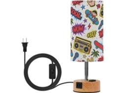 Luminária De Mesa Junzan Com Controle Por Toque, Cúpula De Tecido E Lâmpada Led Inclusa, Ideal Para Dormitórios