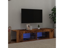 Vidaxl Móvel de Tv com Luzes Led Derivados de Madeira Madeira Velha