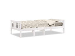 Cama de Criança Sem Colchão Pinho Maciço Branco MAISON EXCLUSIVE (75x190 cm)