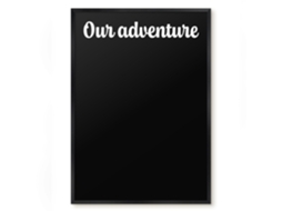 Quadro de vidro magnético Nossa aventura para o hall Espelharte (50x70 cm)