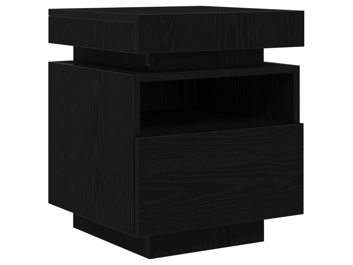Conjunto 1 Armário De Cabeceira Vidaxl Preto Derivados De Madeira (40 X 39 X 48,5 Cm)