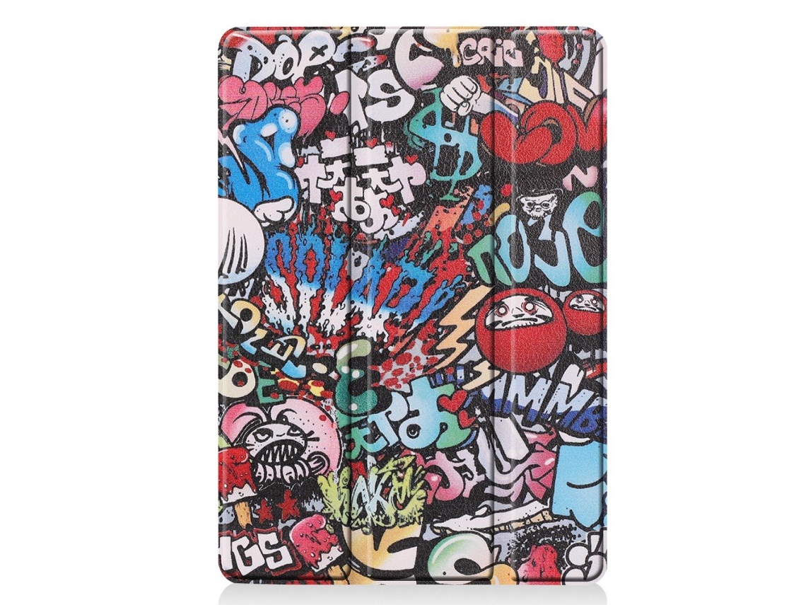 Capa Dobrável Fina Para Ipad 10.2, Estampa De Grafite