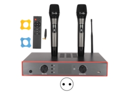 Amplificador De Áudio Bluetooth Com Microfones Uhf E Estéreo