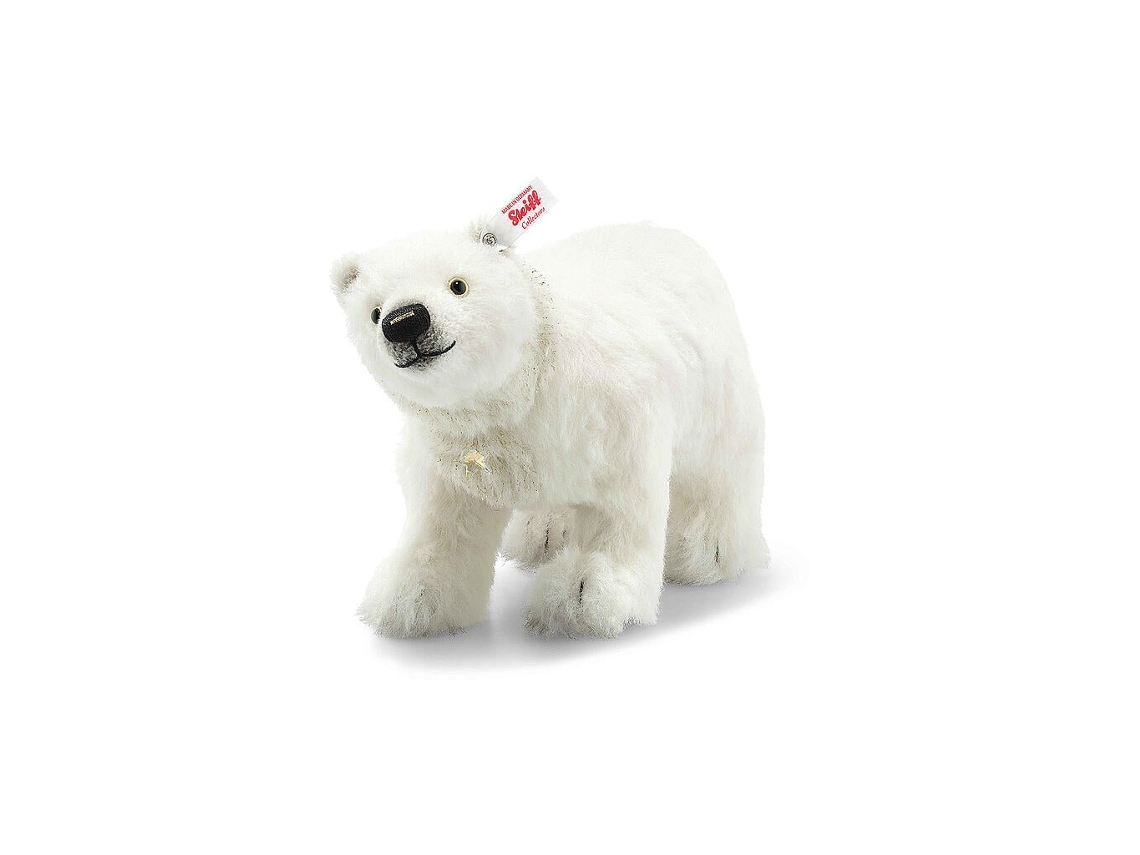 Urso Polar De Pelúcia Steiff, Branco Inverno Com Cristais Swarovski Urso De Pelúcia De Luxo