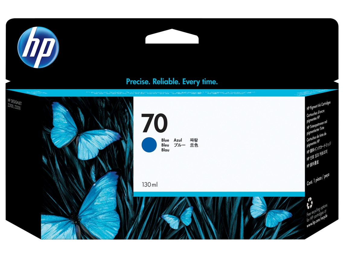 Tinteiro HP 70 Azul 130 ml