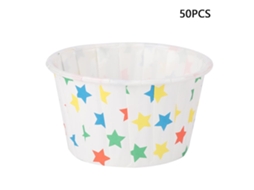 Conjunto de 50 Forminhas de Papel Mini Cupcake Redondo para Bolo Muffin Festa Casamento com S/MARCA