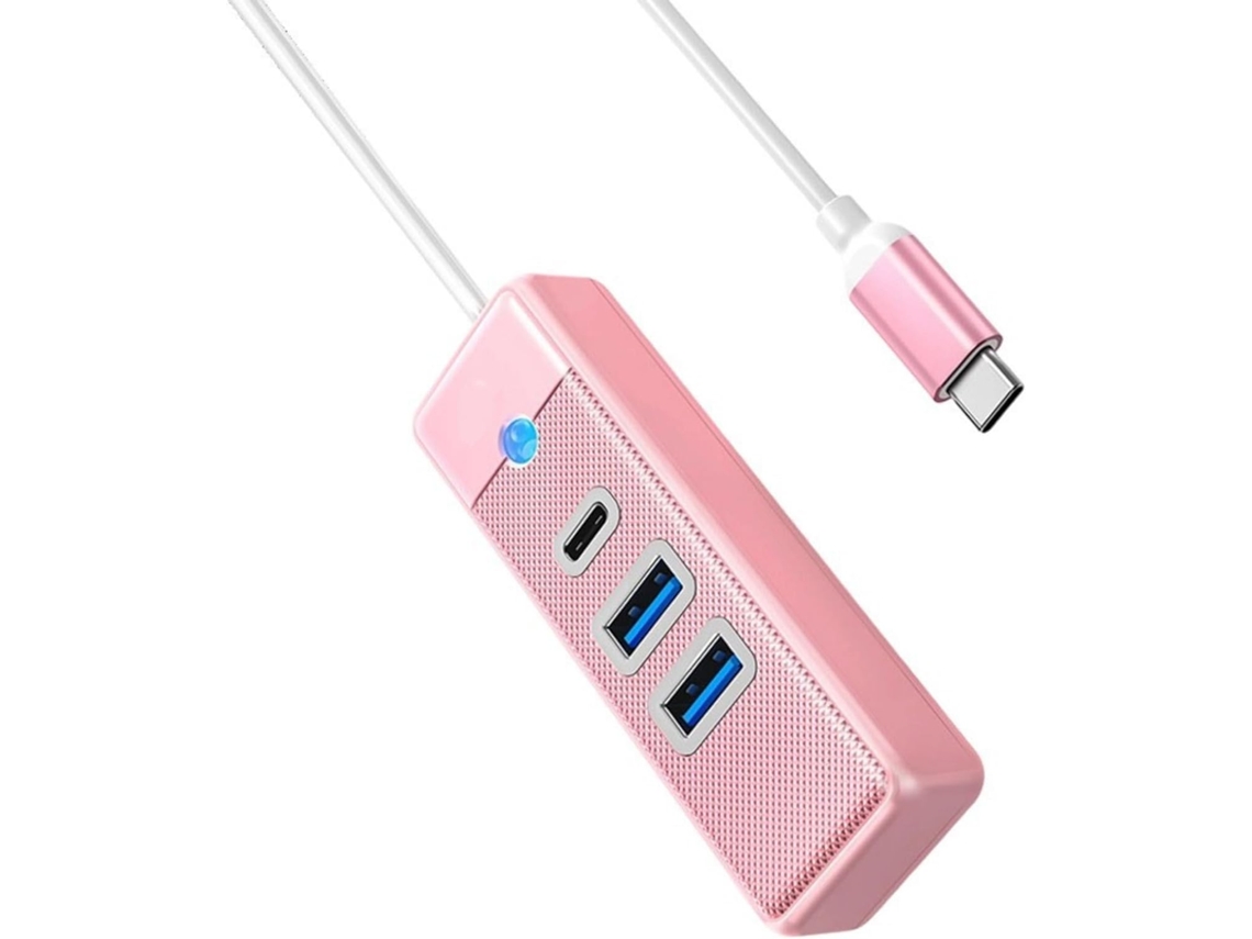 Hub Usb 3.0 Compacto Com Usb-a E Uma Única Porta Usb-c Para