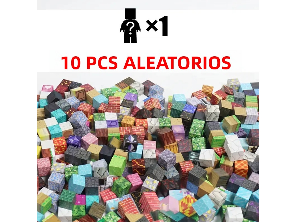 Conjunto de Mini Blocos de Construção Magnéticos , Brinquedo Educativo de Construção "faça Você Mesmo" para Crianças. MDUG (10 Peças e 1 Boneca)