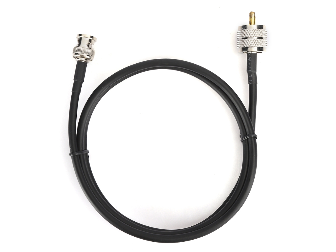 Cabo de Teste Coaxial Mali UHF Macho Pl259 para Bnc Macho 1m