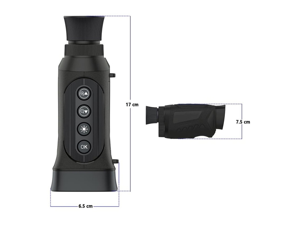 Óculos De Visão Noturna Monocular Com Alça 3w Infravermelho Monocular 2 5kd Visão Noturna Para Caça Em Acampamento Preto Bestvite