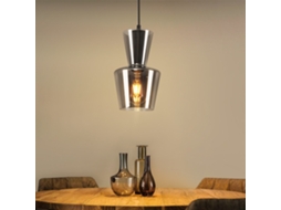 Luminária Pendente De Mesa De Jantar Em Vidro Cinza Esfumaçado Vintage E27 Para Sala De Estar Ou Cozinha Nettlife