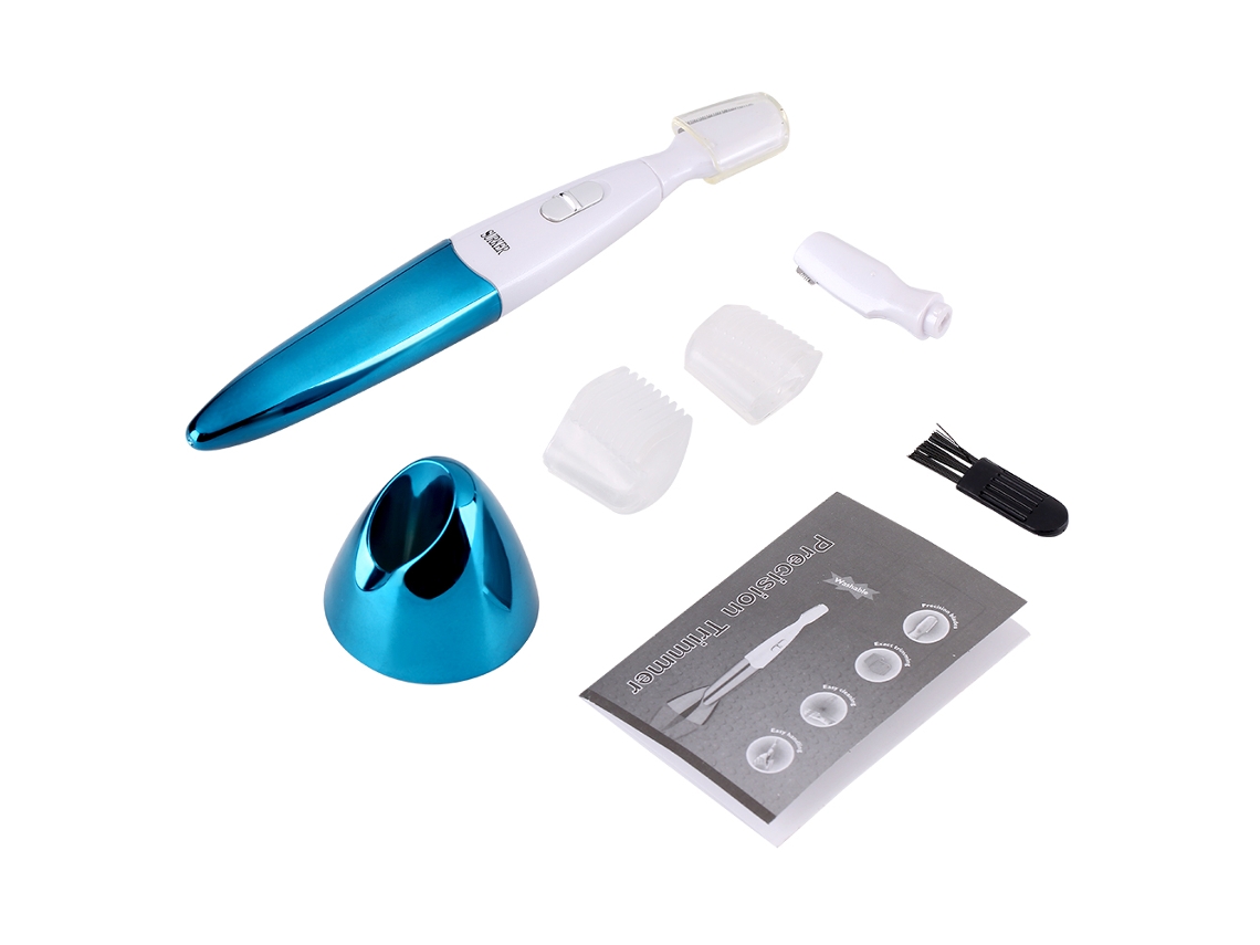 2026 depiladora Eléctrica Lavable para Mujer Con Cortador de Cejas Removedor de Pelo Facial Azul