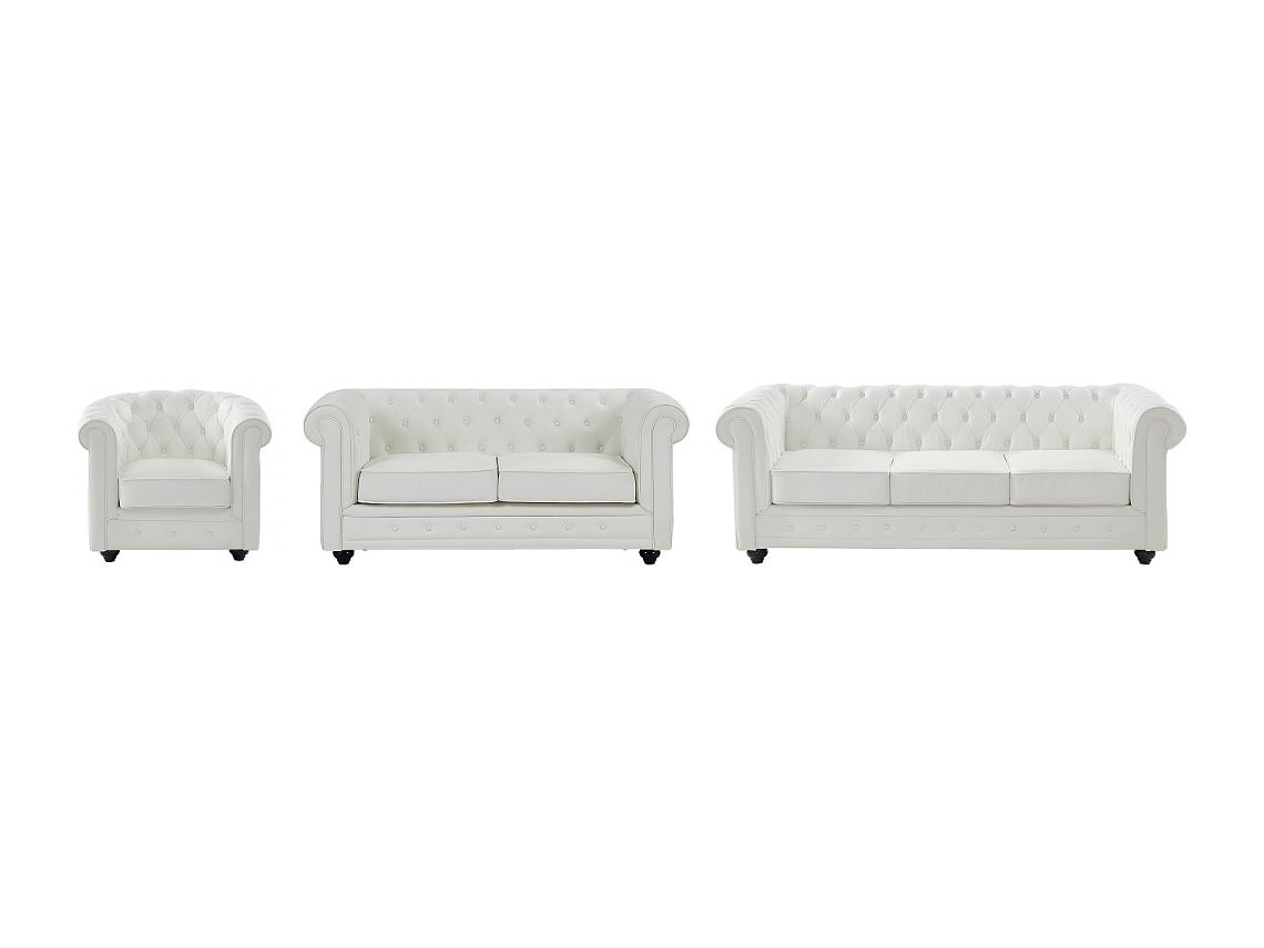 Conjunto Sofá E Poltrona Chesterfield