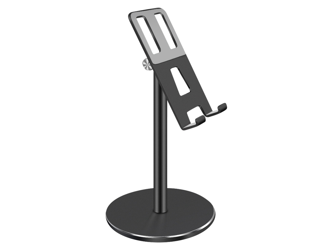 Suporte Universal Ajustável Para Celular De Mesa - Preto