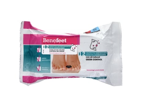 Benefeet 12 toalhetes refrescantes para pés BIOGENYA