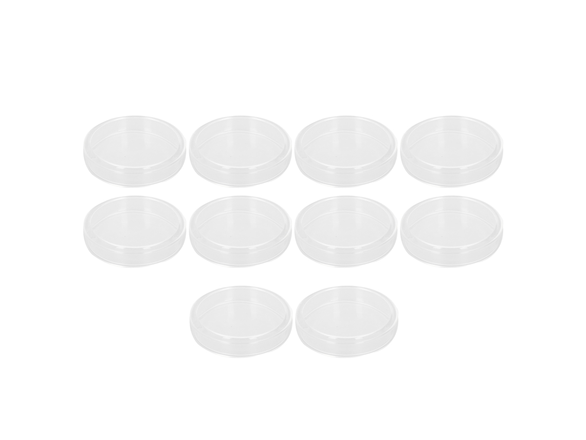 Platos de Cultura de Vidro Borosilicato com Tampa para Laboratório Bioquímico 10pcs