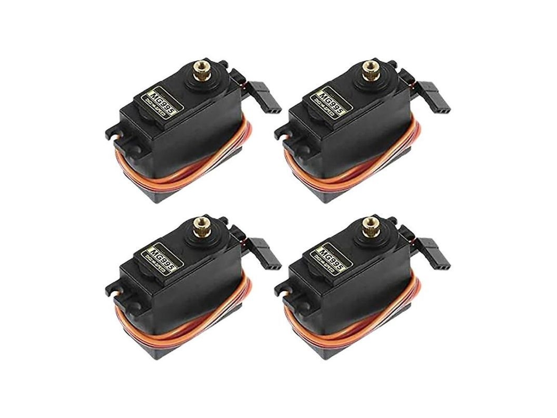 Servo motor LINJOU MG995 180 graus com engrenagem de metal, 20kg de torque, compatível com robôs e carros, preto