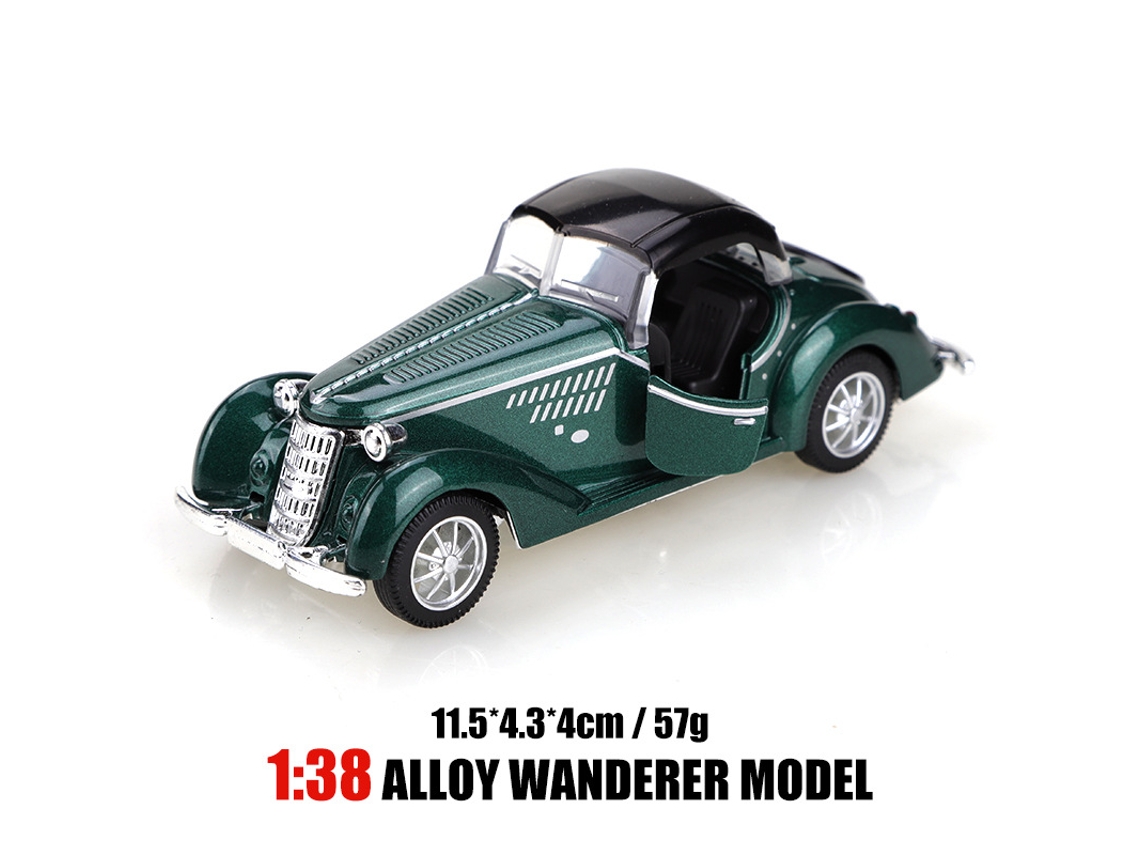Miniatura de Carro em Escala 1/38, Modelo de Carro Clássico, Brinquedo Infantil. MDUG