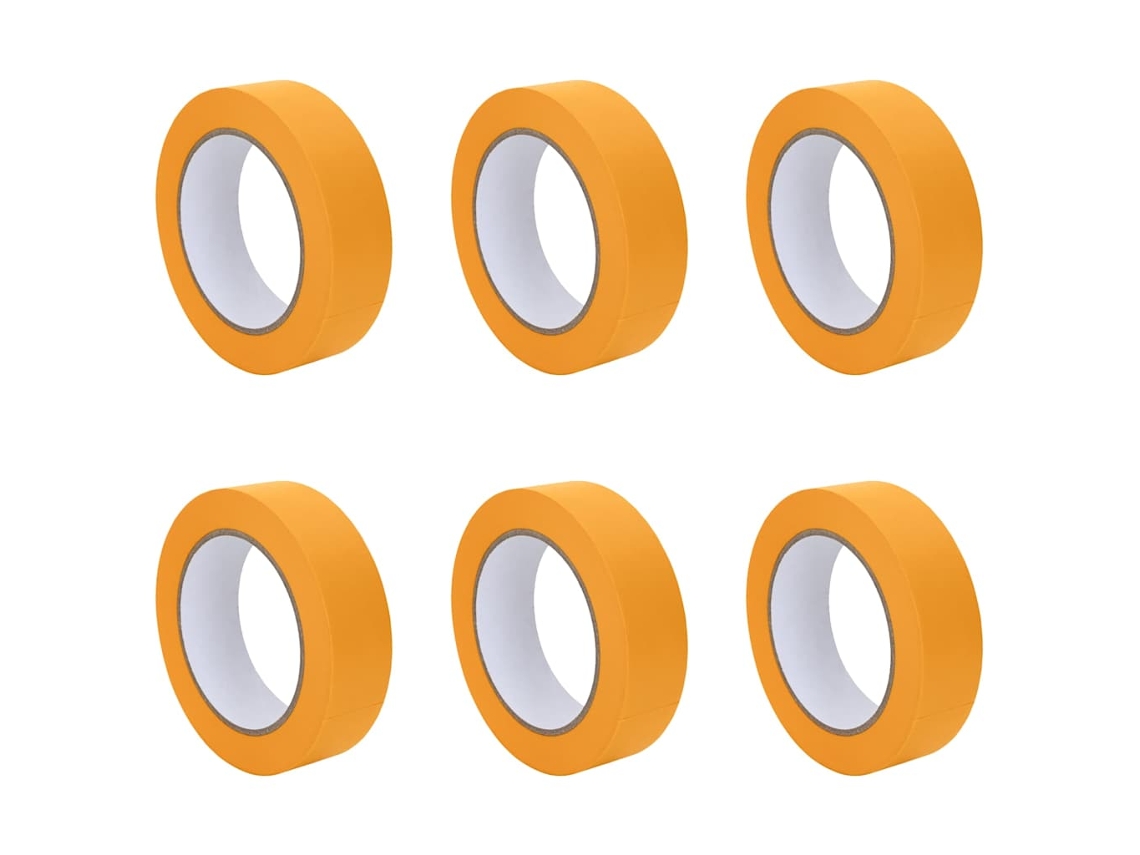 Conjunto 6 Fita Para Pintores Vidaxl Amarelo Papel (30mm X 50m)