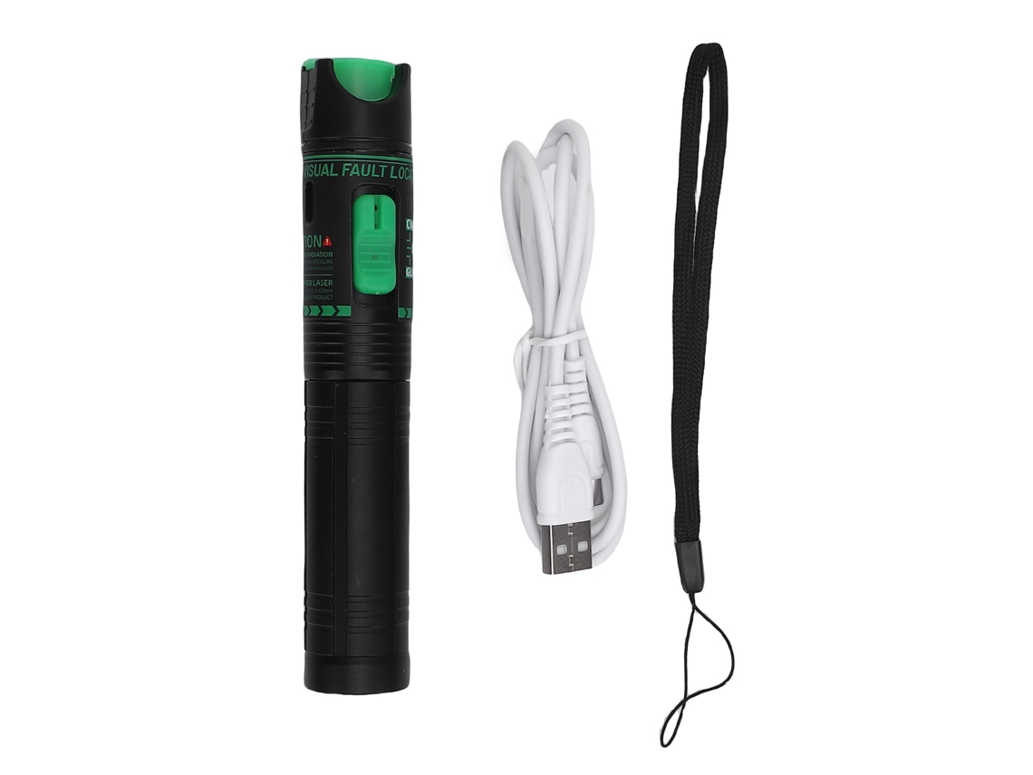 Vfl Pen Recargable 15km Localizador De Fallos Óptico Fibra Verde Catv