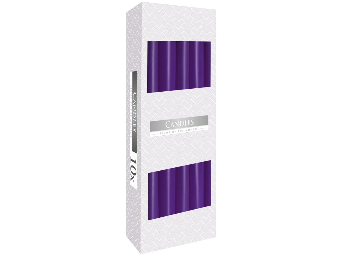 Vela de Mesa- Roxo 10 Unidades 53G