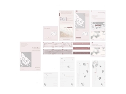 Conjunto 45 Folhas Blocos de Notas Autoadesivos Tema Luz e Sombra Diy para Escola Album de Recortes com S/MARCA