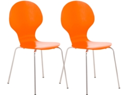 2x cadeira empilhável ergonómica DIEGO laranja CLP