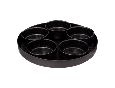 Conjunto de lanches Astra preto de 6 peças SG SECRET DE GOURMET