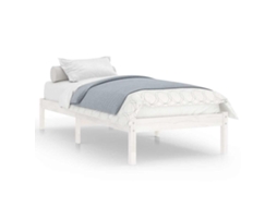 Bed Frame, Bed Frames Vidaxl Branco Madeira De Pinho (100 X 200 Cm)