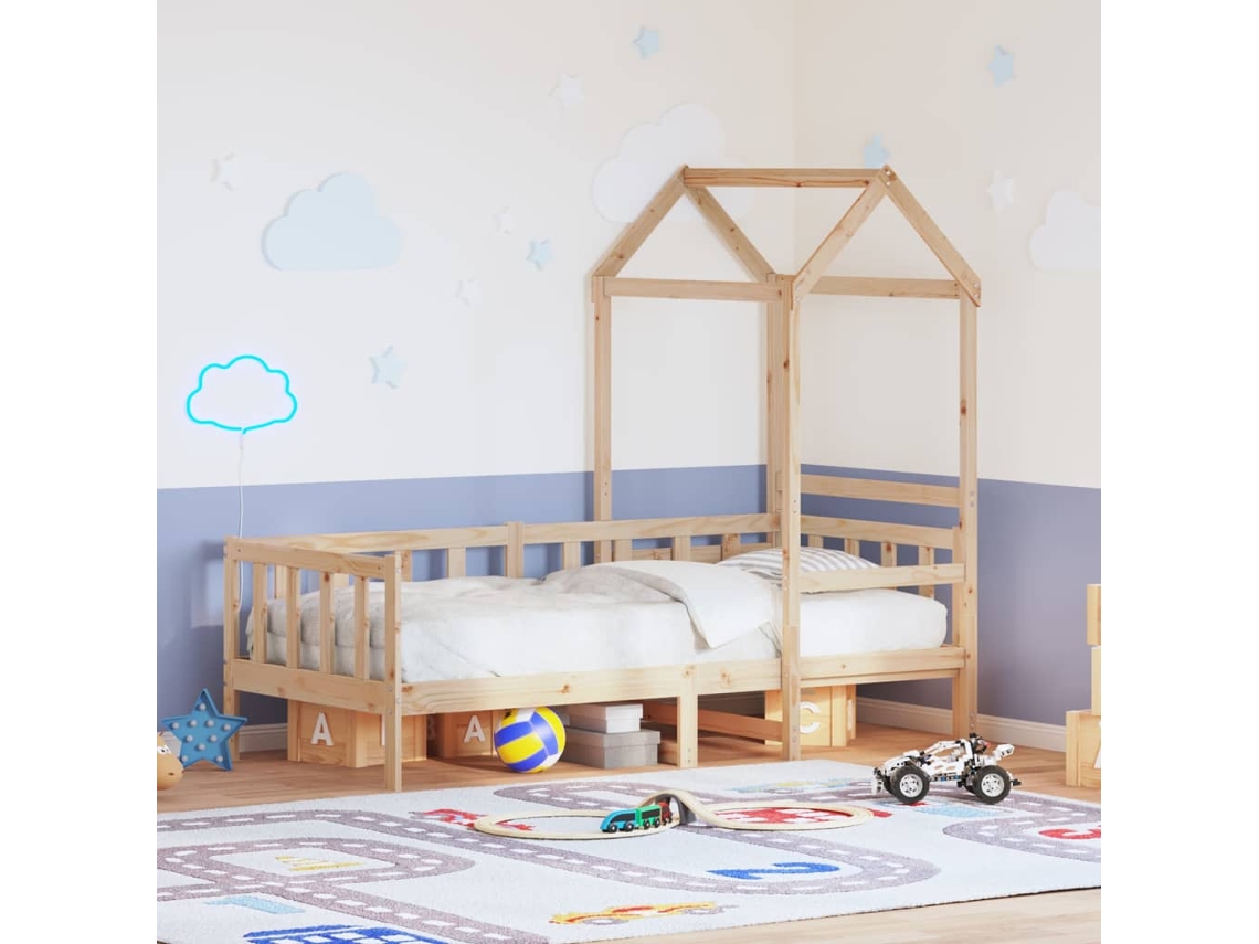Sofá-cama Com Telhado 80x200 Cm Madeira De Pinho Maciça