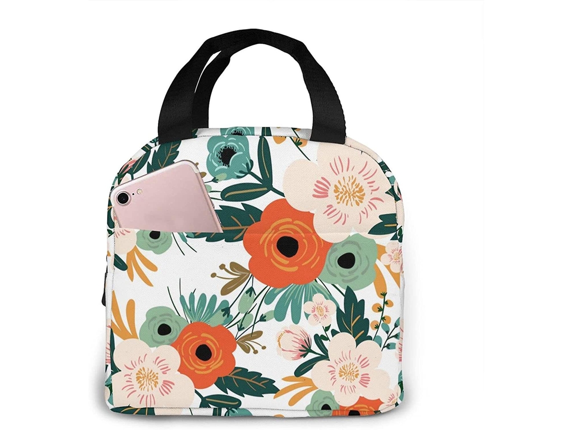 Lancheira térmica Aquaforge Orange Blossom, ideal para mulheres e meninas, lancheira portátil