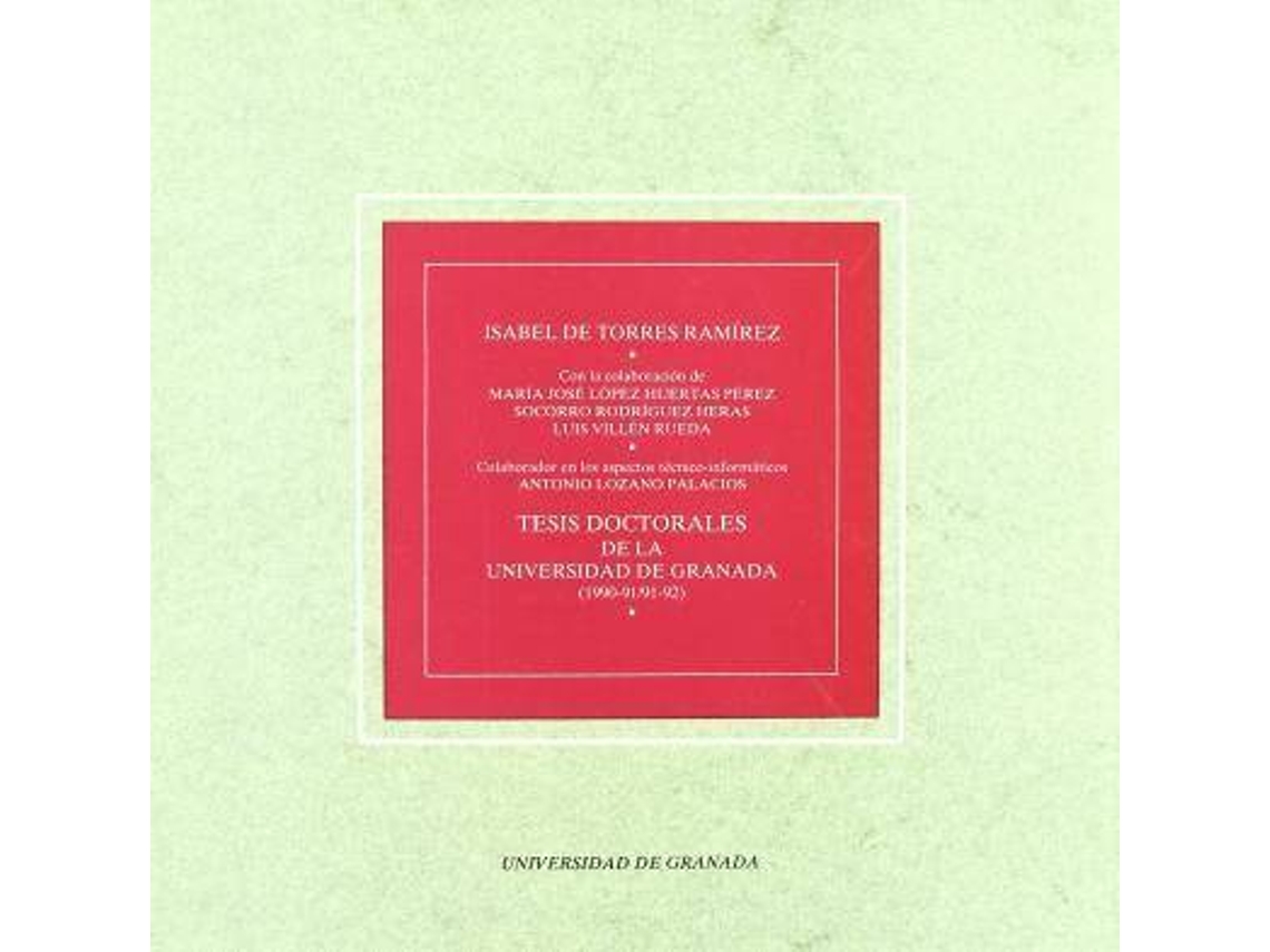 Livro Tésis doctorales de la Universidad de Granada de Torres Ramírez e I (Espanhol)