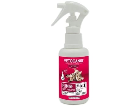 Vetocanis Fipronil Spray contra pulgas e carrapatos 2,5 mg para cães e gatos 100 ml