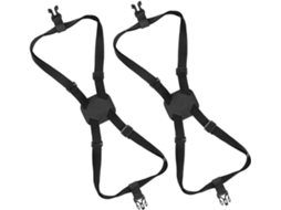 Conjunto De 2 Cintas Elásticas Malas, Comprimento Ajustável, Ultraleves, Em Pu Preto, Ideais Viagens Ao Ar