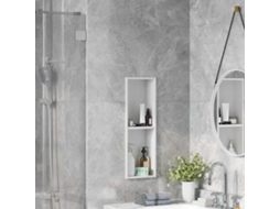 Vidaxl Nichos De Chuveiro Branco 60 X 20 X 9,5 Cm Aço Inoxidável