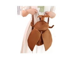 Mochila de Pelúcia de Inseto Besouro Veado Cartoon Mochila Pequena Infantil Amarelo Terra CHABERLU