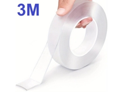 Fita Dupla Face Nano Transparente Reutilizável de 3 Metros BRILVIBERA
