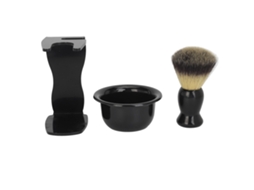 Conjunto De Escova Para Barba Masculina Espuma E Aparar