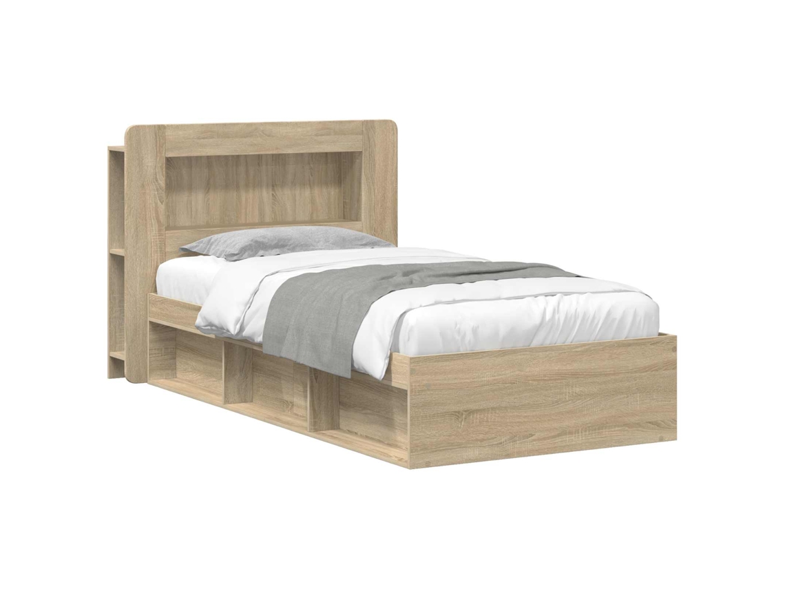 Vidaxl Estrutura De Cama Com Armazenamento Carvalho Sonoma 80 X 200 Cm