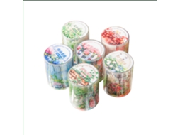 Fita Adesiva, 6 Rolos, Decorativa Scrapbooking, Pet Com Diversos Padrões Decorativos Diários, Agendas, Planners E Artesanato