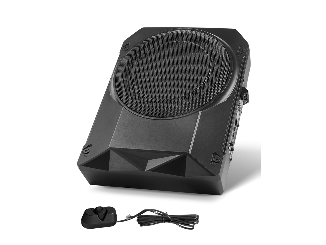 Subwoofer para Abaixo do Assento de Automóvel 254 Mm 400 W Alto falante Compacto Carro com Amplificador Incorporado, Entrada Nível Alto, Controlador