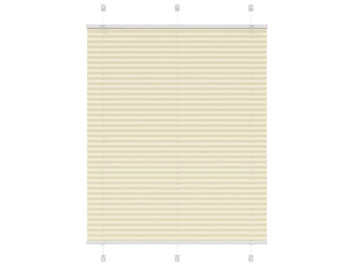 Vidaxl Creme Plissada Cega 105x100 Cm Largura Tecido 104,4cm Poliéster