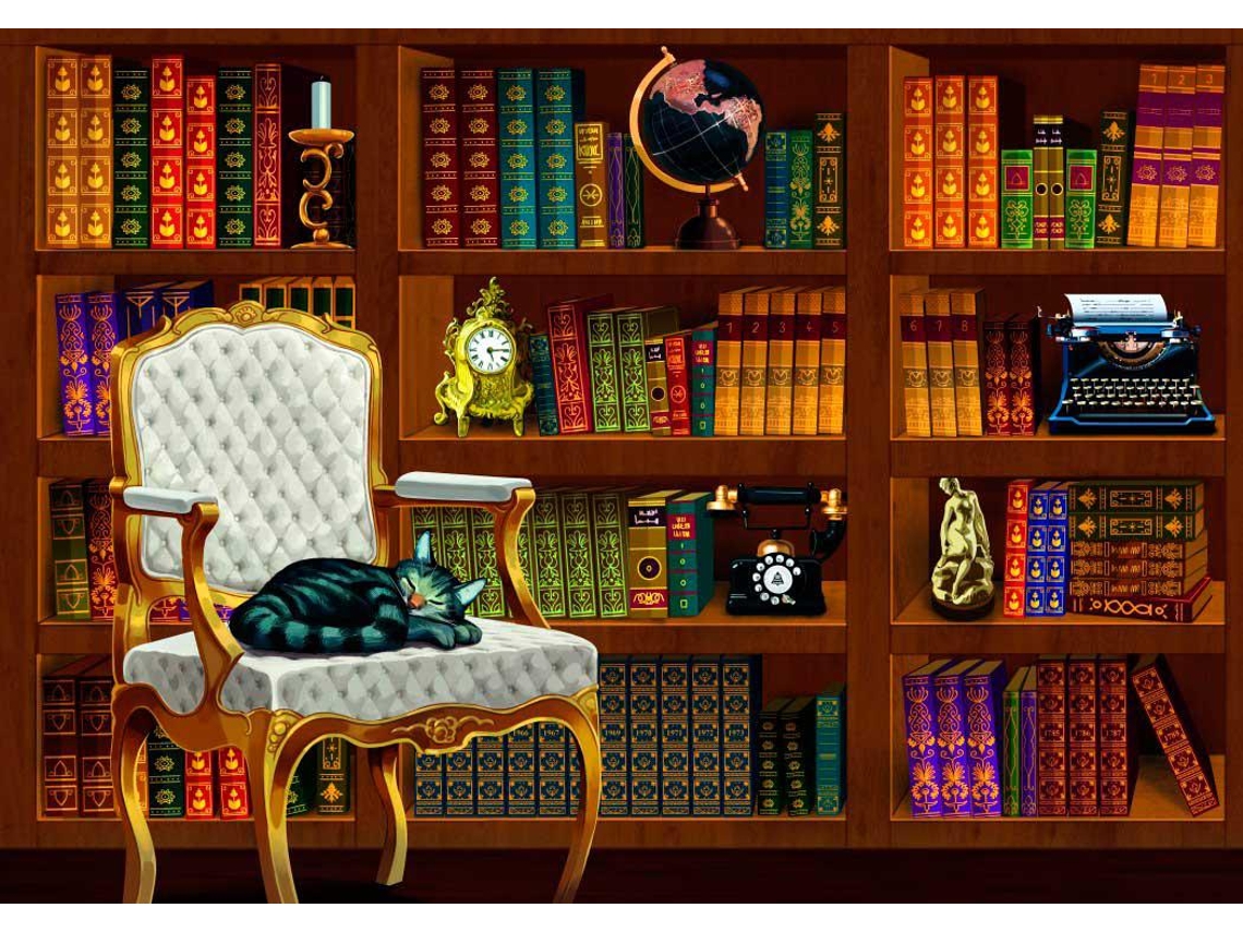 Puzzle Bluebird Biblioteca Vintage. 1000 Peças