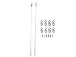 Conjunto De 1 Vareta De 43 Cm Para Persianas Verticais Com Ganchos. Peças De Reposição Para Persianas Residenciais, Facilitando O Controle Do Tamanho