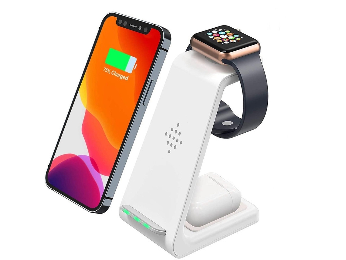 Carregador Sem Fio Qi Para Apple Branco