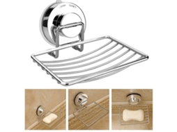 Portavasos de Jabón Con Ventosa Acero Inoxidable 304 Portaesponjas Duradero Bandeja de Almacenamiento para Baño Y Cocina